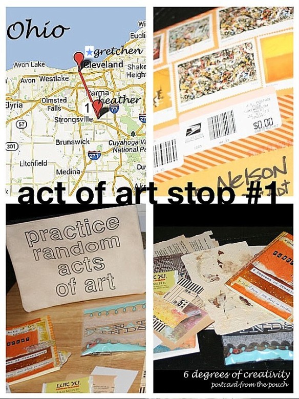 Postcard from the Pouch- Ohio | Random Acts of Art Adventure | 6 Degrees of Creativity